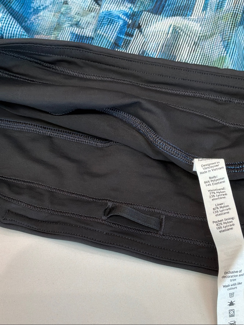 NWT Size 12 Lululemon Blue Abstract Print Athletic Skort Stay Put Short Trim 68 - Picture 10 of 14